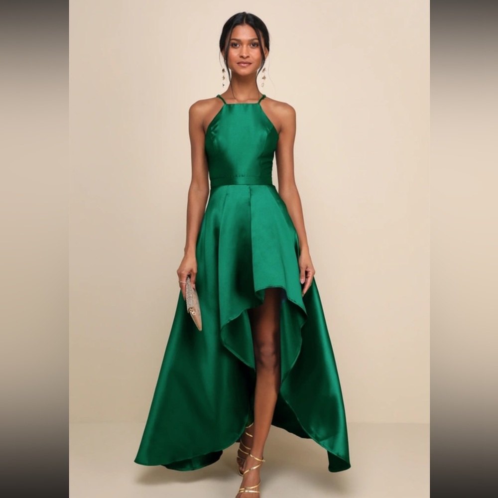 Lulus Broadway Show Emerald Green Gown